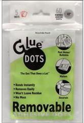 Glue Dots Sheet - Removable 1/2" 60 pc