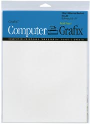 Grafix Computer Ink Jet Adhesive Film 8.5x11 6/pkg