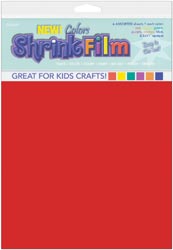 Grafix Shrink Plastic Film - 8 1/2 x 11 - 6 Pack Colors