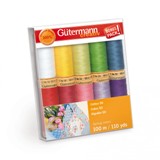 Gutermann Cotton 50 10 spools 10 Colors 100m Spring