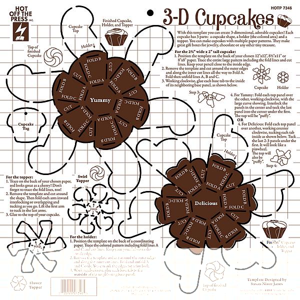 HOTP Template - 12x12 - 3D Cupcake