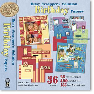 HOTP Busy Scrapper's Solution - Birthday Papers - 12x12