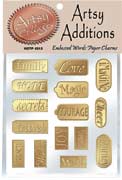 HOTP Charms - Artsy Additions Embossed Words Paper Tags