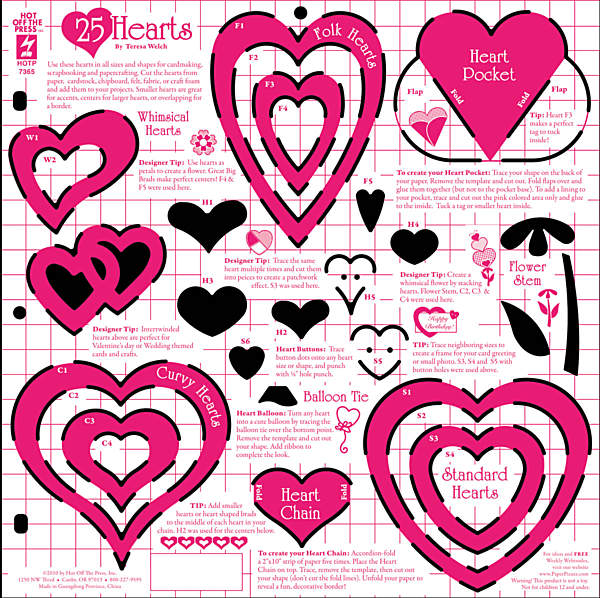 HOTP Template - 12x12 - 25 Hearts