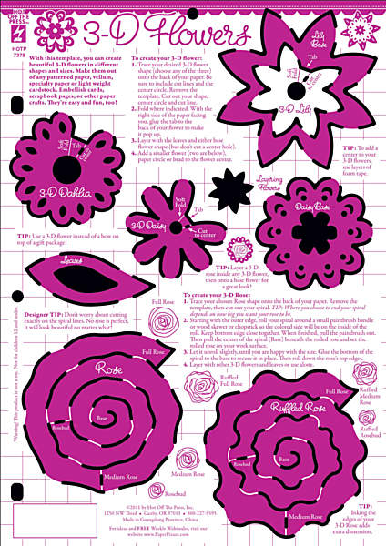 HOTP Template - Bead Maker Template - 3D Flowers Template