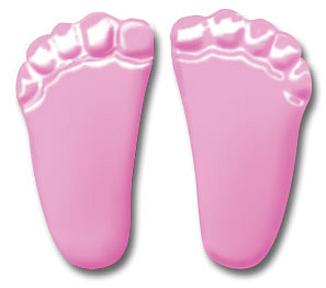 HOTP Brads - Pastel Pink Baby Feet