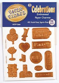 HOTP Charms - Celebrations Embossed Paper Charms