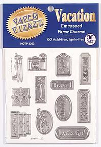 HOTP Charms - Vacation Embossed Paper Charms