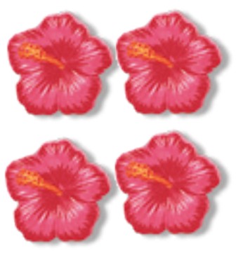 JHB Buttons - 3/4" Hibiscus Dark Pink 2 per Pkg