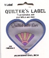 JHB Quilter's Label Quilted with Love (Fan)