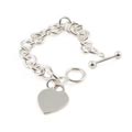 SS Classic Tiffany's Inspired Heart Toggle Bracelet