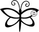 Judikins Rubber Stamp - Carol's Butterfly Small
