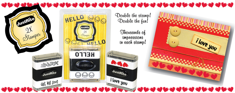 Just-Rite Stampers - 2X Stampers - I Love You