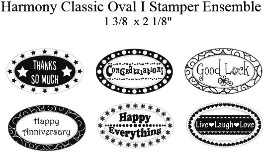 Just Rite Stampers - Do it Yourself - Harmony Classic Oval I Stamp Ensemble