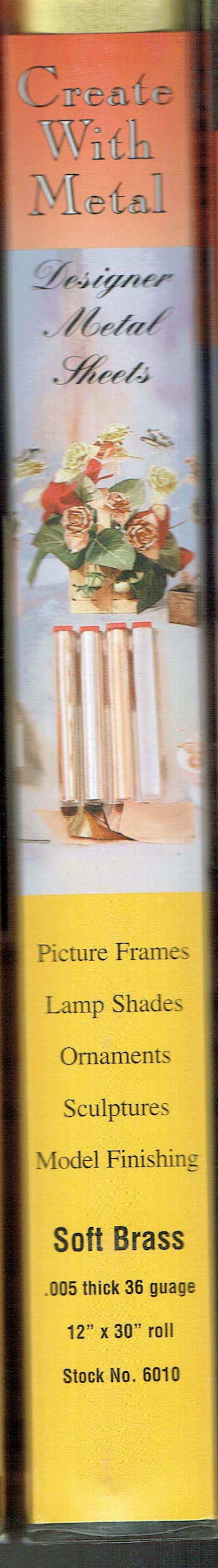 K & S Engineering Metal Roll - .005 Brass 36 Gauge 12" x 30"