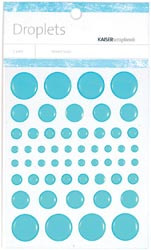 Droplets Stickers 54/Pkg - Aqua