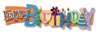Karen Foster Stacked Statement Stickers 2.5"X10" - Happy Birthday