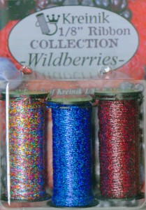 Kreinik 1/8in Metallic Ribbon Pack 3ct Wildberries
