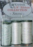 Kreinik 1/8in Metallic Ribbon Pack 3ct Snow