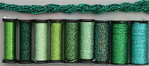 Kreinik Metallic Thread Assortment -Color Effects Collection - Harmony (Green)