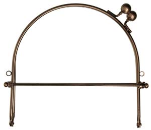 Purse Frame 10" for Handle, Removable for Multiple Bags - Bronze/Antique Gold