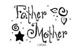 Lasting Impressions Brass Stencil - Father Mother