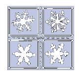Lasting Impressions Brass Stencil - Snowflakes