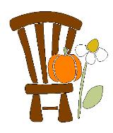 Lasting Impressions Brass Stencil - Chair with Pumpkin