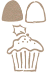 Lasting Impressions Brass Stencil - Frosted Cupcake