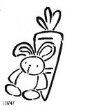Lasting Impressions Brass Stencil - Stuffed Bunny