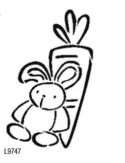 Lasting Impressions Brass Stencil - Stuffed Bunny