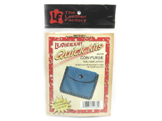 Leather Factory Suede Quick Kit Coin Purse 3 1/2".
