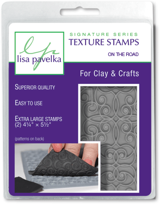 Lisa Pavelka Signature Series Texture Stamps - 2 styles Sets - On the Road - Which Way & Going Places