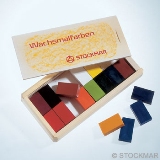 Stockmar Wax Block Crayons Wooden Box - 16 Assorted