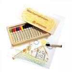 Stockmar Wax Stick Crayons Wooden Box - 16 Assorted