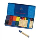 Stockmar Wax Crayons Combo Standard Tin Case - 8 Blocks & 8 Sticks Assorted