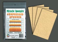 Miracle Sponge (Compressed Sponge) 3"x 4" 4 pc