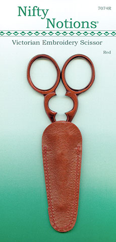 Nifty Notions Scissors - Victorian Scissors - Red