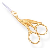 Nifty Notions Scissors - Stork Scissors, Half Gold