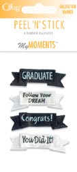 Offray Ribbon Banners 4/Pkg - Graduate