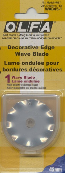 Olfa 45mm Rotary Cutter Decorative Blade - Wavy