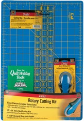 Dritz Rotary Cutting Kit With 12"X18" Mat & 3"X18" Ruler