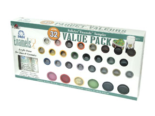 Plaid FolkArt Enamels Paint Sets - Value Pack, 32 Color