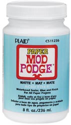 Plaid Mod Podge Paper Matte Acid Free 8 oz