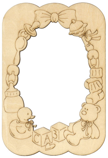 Provo Craft Home Accents Wood Laser Frame - Baby