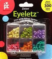 Provo Zision Eyeletz 1/8" Eyelets Assorted 300 pc - Spring