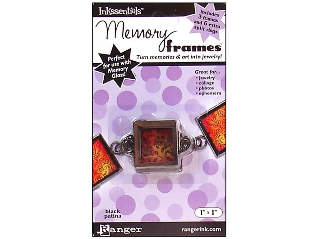 Ranger Inkssentials Memory Frames for Memory Glass - 1" Square - Black Patina