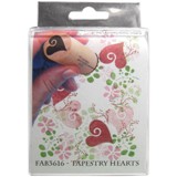 Rubber Stamp Tapestry Fabric Stamp Set - Tapestry Hearts