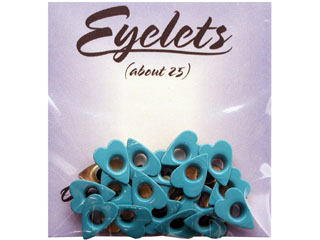 ScrapArts Eyelets 3/16 Heart 25 pc - Caribbean Blue