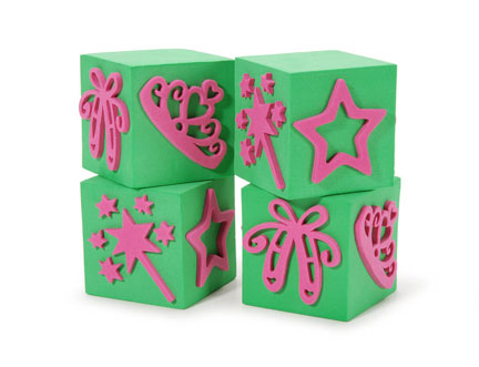 Scrappy Cat Foam Stamp Cube - Princess